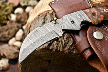 Load image into Gallery viewer, Custom Handmade Damascus Steel Pocket Folding Knife - Beautiful Resin Handle
