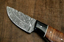 Load image into Gallery viewer, HS-770 Custom Handmade Damascus steel Hunting,Skinner Knife Handle Rose Wood
