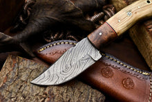 Load image into Gallery viewer, HS-703 Custom Handmade Damascus Steel Skinner Knife - Beautiful Wood Handle
