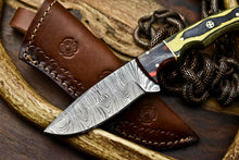 Load image into Gallery viewer, HS-643 Custom Handmade Damascus Hunting Skinning Blade Hunter Camping Full Tang Knife
