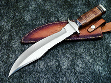 Load image into Gallery viewer, HS-313 Custom Handmade D2 TOOL Steel Blade 15&quot; Bowie Hunting Knife Hard Wood
