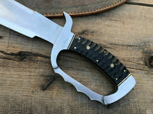 Load image into Gallery viewer, HS-385 '' Custom Handmade D2 Steel Hunting Skinner Dagger Bowie Knife W/Sheath
