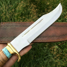 Load image into Gallery viewer, HS-356 &#39;&#39; Hand Forged D2 Steel Hunting Crocodile Dundee Bowie Knife Full Tang
