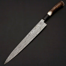 Load image into Gallery viewer, HS-255 Custom Hand Forged 17.5&quot; Damascus Steel Hidden Tang Chef Knife
