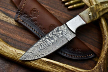 Load image into Gallery viewer, HS-631 Handmade Damascus Skinning Blade Camping Full Tang Knife
