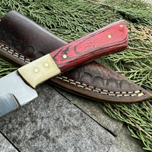 Load image into Gallery viewer, HS-383 '' Custom Handmade D2 Steel High Polish Hunting Skinner Knife W/Sheath
