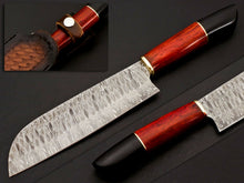 Load image into Gallery viewer, HS-256 Custom Hand Forged 12.5&quot; Damascus Steel Hidden Tang Chef Knife
