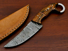 Load image into Gallery viewer, HS-571 HANDMADE DAMASCUS CUSTOM PAKKA WOOD HANDLE SKINNING CAMPING KNIFE
