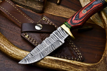 Load image into Gallery viewer, HS-373 ''  Handmade Damascus Steel Blade Hunting Knife
