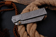 Load image into Gallery viewer, Custom Handmade Full Damascus Folding-Pocket Knife
