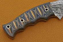 Load image into Gallery viewer, HS-740 Custom Handmade Damascus Steel Skinner Knife With Black Sheet Handle
