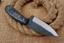 Load image into Gallery viewer, HS-747 6.0&#39;&#39; Custom Handmade High Carbon Mini Skinner Knife With Black Wood Handle
