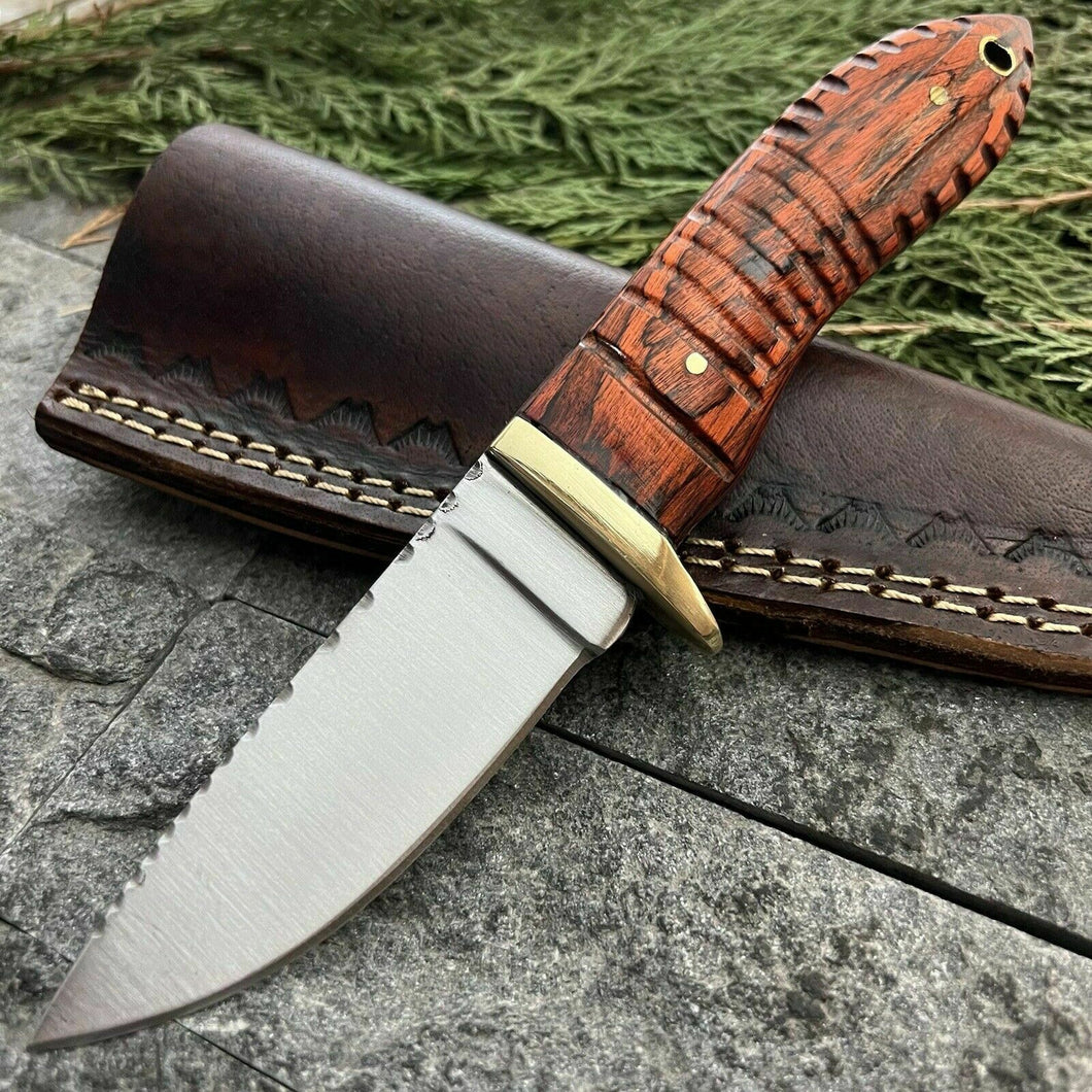 HS-567 Custom Handmade D2 Steel High Polish Hunting Skinner Knife W/Sheath