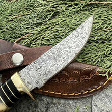Load image into Gallery viewer, HS-387 '' Custom Hand Forged Damascus Steel Hunting Skinner Knife
