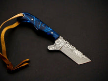 Load image into Gallery viewer, HS-970 &#39;&#39; Custom Hand Forged 6.00&quot; Damascus Steel Full Tang Cowboy Bull Cutter Knife
