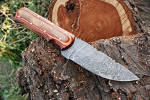 Load image into Gallery viewer, HS-558 9&quot; Custom Hand Forged Damascus Steel Hunting Knife with Pakkawood Handle
