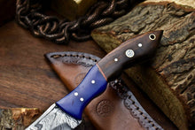 Load image into Gallery viewer, HS-655 Custom Handmade Damascus Hunting Skinning Blade Hunter Camping Full Tang Knife
