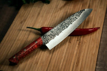 Load image into Gallery viewer, HS-260 Custom Handmade Japanese Steel Kitchen Chef knife With leather sheath razor shar
