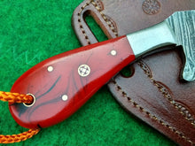 Load image into Gallery viewer, HS-993 COWBOY KNIFE CUSTOM HANDMADE EDC DAMASCUS HUNTING OUTDOOR PANCAKE SHEATH FREE
