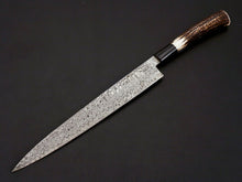 Load image into Gallery viewer, HS-255 Custom Hand Forged 17.5&quot; Damascus Steel Hidden Tang Chef Knife
