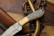 Load image into Gallery viewer, HS Cutlery | Custom Handmade Damascus Hunting Skinning Blade Hunter Camping Full Tang Knife
