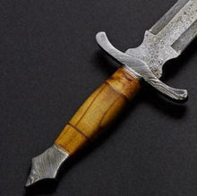 Load image into Gallery viewer, HS-1090 | Hand Forged Viking Sword Custom Handmade New Damascus Steel with Leather Sheath

