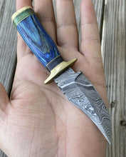 Load image into Gallery viewer, HS-728 Custom Handmade Damascus Steel Skinner Knife - Awesome Hard Wood Handle
