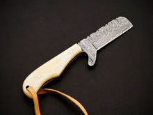 Load image into Gallery viewer, HS-964 &#39;&#39; Custom Hand Forged 6.00&quot; Damascus Steel Full Tang Cowboy Bull Cutter Knife
