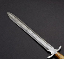 Load image into Gallery viewer, HS-1090 | Hand Forged Viking Sword Custom Handmade New Damascus Steel with Leather Sheath
