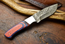 Load image into Gallery viewer, HS-620 Handmade Damascus Skinning Blade Camping Full Tang Knife
