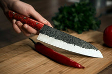 Load image into Gallery viewer, HS-260 Custom Handmade Japanese Steel Kitchen Chef knife With leather sheath razor shar
