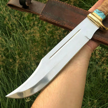 Load image into Gallery viewer, HS-356 &#39;&#39; Hand Forged D2 Steel Hunting Crocodile Dundee Bowie Knife Full Tang
