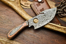 Load image into Gallery viewer, HS-637 Custom Handmade Damascus Hunting Skinning Blade Hunter Camping Full Tang Knife
