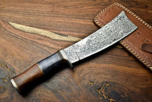 Load image into Gallery viewer, HS-315 Custom Hand Made Damascus Steel Blade Bowie Hunting Knife | CAMEL BONE
