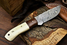 Load image into Gallery viewer, HS-654 Custom Handmade Damascus Hunting Skinning Blade Hunter Camping Full Tang Knife
