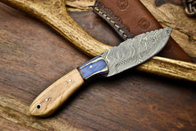 Load image into Gallery viewer, HS-641 Custom Handmade Damascus Hunting Skinning Blade Hunter Camping Full Tang Knife
