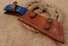 Load image into Gallery viewer, HS-465  Custom Handmade Railroad Steel Cleaver Knife With Hard Resin Handle
