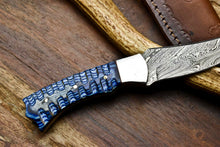 Load image into Gallery viewer, HS-646 Custom Handmade Damascus Hunting Skinning Blade Hunter Camping Full Tang Knife
