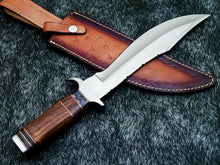 Load image into Gallery viewer, HS-313 Custom Handmade D2 TOOL Steel Blade 15&quot; Bowie Hunting Knife Hard Wood
