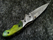 Load image into Gallery viewer, HS-1121 '' CUSTOM HANDMADE DAMASCUS BLADE POCKET FOLDING KNIFE LINER LOCK
