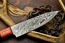 Load image into Gallery viewer, HS Cutlery | Hand Made Damascus Steel Blade Chef Kitchen Full Tang Knife | Hard Wood
