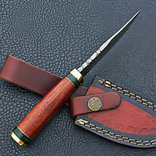 Load image into Gallery viewer, HS-418 | Custom Handmade Damascus Steel Hunting Knife - Beautiful Wood Handle
