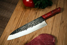 Load image into Gallery viewer, HS-260 Custom Handmade Japanese Steel Kitchen Chef knife With leather sheath razor shar
