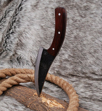 Load image into Gallery viewer, HS-441 | Custom Handmade High Carbon Railroad Steel Chef-Hunting knife - Awesome Wood Handle
