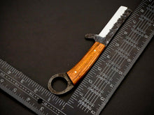 Load image into Gallery viewer, HS-961 '' Custom Hand Forged 7.5" Carbon Steel Full Tang Cowboy Bull Cutter Knife
