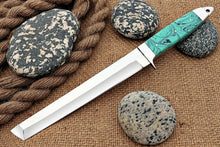 Load image into Gallery viewer, Custom Handmade Steel D2 Fighter Hunting Combat Mini Tanto Blade Sword knife With Resin Handle

