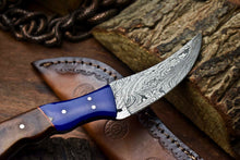 Load image into Gallery viewer, HS-655 Custom Handmade Damascus Hunting Skinning Blade Hunter Camping Full Tang Knife
