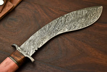 Load image into Gallery viewer, HS-869 Custom Handmade Damascus Steel Hunitng/Kukri Knife - Colour Camel Bone Handle
