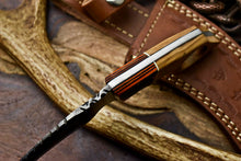 Load image into Gallery viewer, HS-907 Custom Handmade Damascus Steel Karambit Knife - Beautiful Micarta Wood Handle
