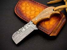 Load image into Gallery viewer, HS-971  Custom Hand Forged 5.00" Damascus Steel Full Tang Cowboy Bull Cutter Knife
